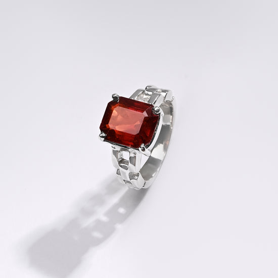 Premium GARNET (GOMED) Ring in 925 Silver - #1245N8 - Myra