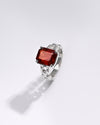 Premium GARNET (GOMED) Ring in 925 Silver - #1245N8 - Myra