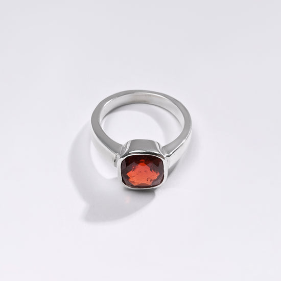 Premium GARNET (GOMED) Ring in 925 Silver - #1200B - Myra