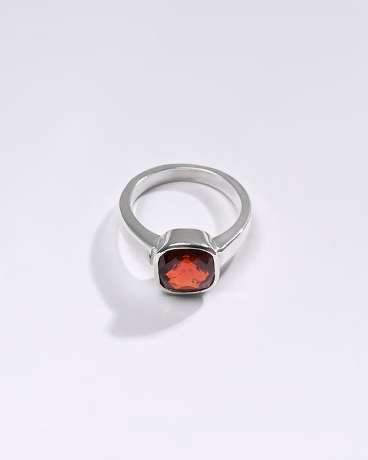 Premium GARNET (GOMED) Ring in 925 Silver - #1200B - Myra