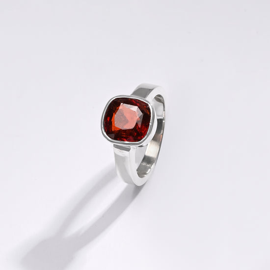 Premium GARNET (GOMED) Ring in 925 Silver - #1200B - Myra