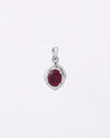 Moonlit Crown Ruby Pendant in 925 Silver