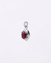 Moonlit Crown Ruby Pendant in 925 Silver