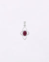 Cloud Petal Ruby Pendant in 925 Silver
