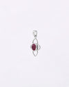 Cloud Petal Ruby Pendant in 925 Silver