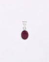 Plain Ruby Pendant in 925 Silver