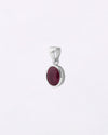 Plain Ruby Pendant in 925 Silver