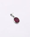 Plain Ruby Pendant in 925 Silver