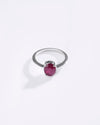 Minimalist Ruby (Manik) Ring in 925 Sterling Silver - Urja
