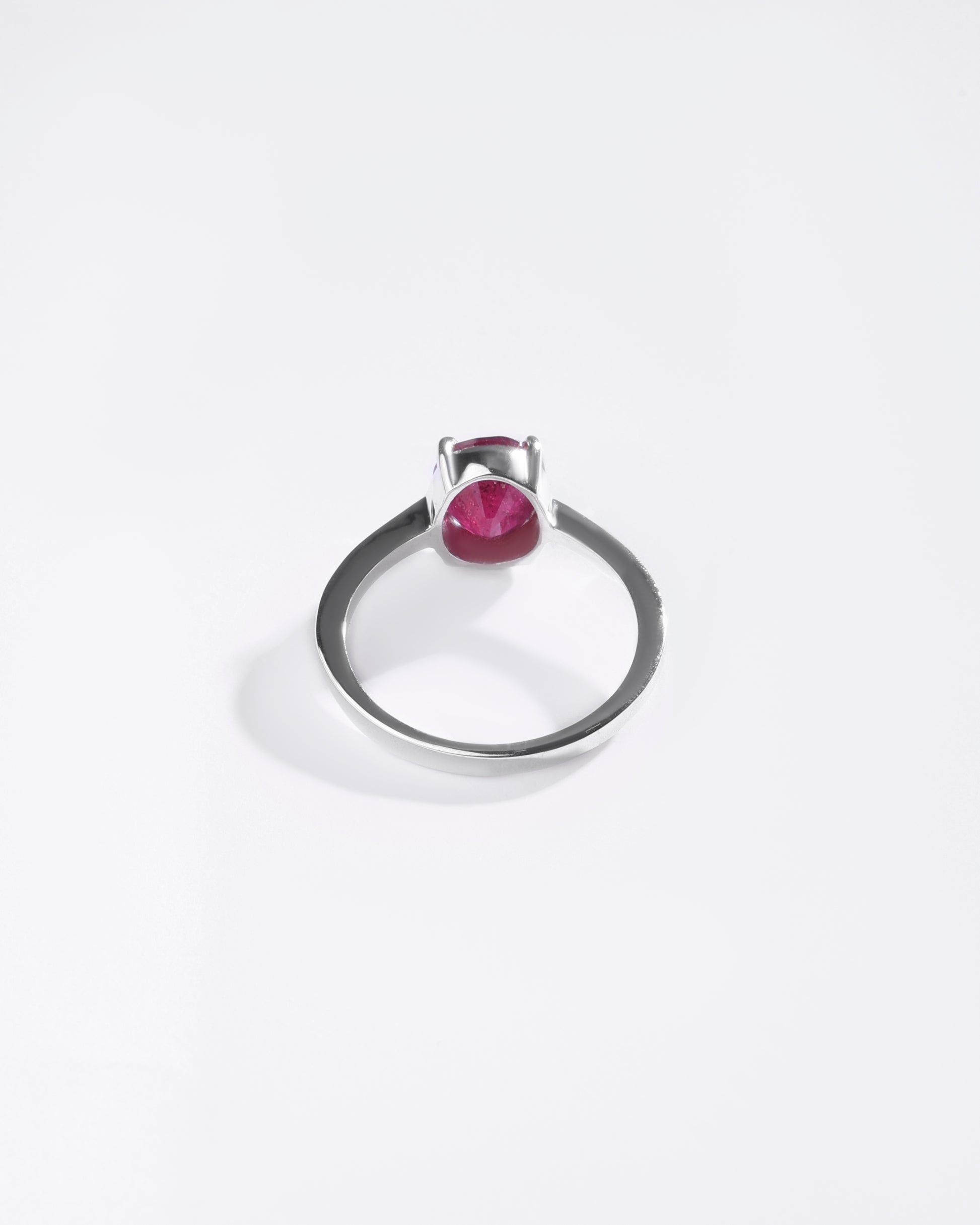 Minimalist ruby ring