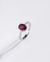 Minimalist Ruby (Manik) Ring in 925 Sterling Silver - Urja