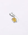 Twirl Edge Yellow Sapphire Pendant in 925 Silver