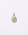 Gentle Curve Yellow Sapphire Pendant in 925 Silver