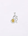 Eternal Om Yellow Sapphire Pendant in 925 Silver