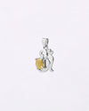 Eternal Om Yellow Sapphire Pendant in 925 Silver