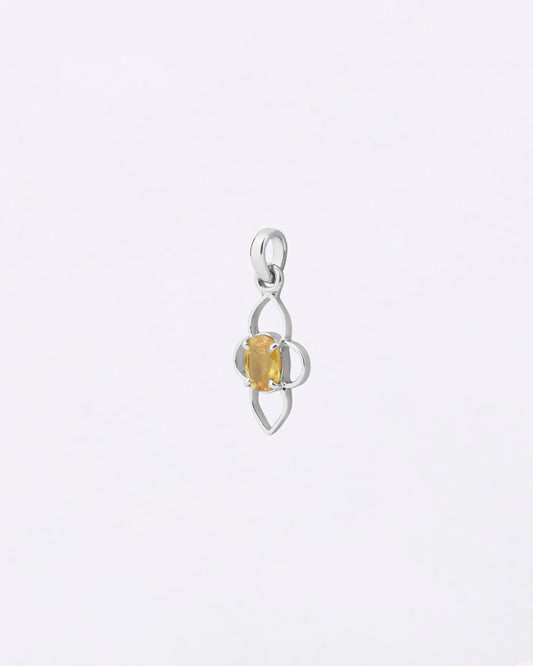 Cloud Petal Yellow Sapphire Pendant in 925 Silver
