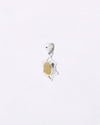 Hexa Edge Yellow Sapphire Pendant in 925 Silver