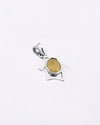 Hexa Edge Yellow Sapphire Pendant in 925 Silver
