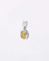 Plain Yellow Sapphire Pendant in 925 Silver