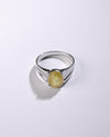 Statement Yellow Sapphire (Pukhraj) Ring in 925 Sterling Silver - Urja