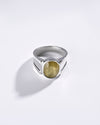 Statement Yellow Sapphire (Pukhraj) Ring in 925 Sterling Silver - Shakti