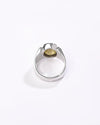 Statement Yellow Sapphire (Pukhraj) Ring in 925 Sterling Silver - Shakti