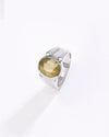 Statement Yellow Sapphire (Pukhraj) Ring in 925 Sterling Silver - Shakti