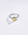 Vibrant Yellow Sapphire (Pukhraj) Ring in 925 Sterling Silver - Urja