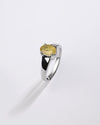 Vibrant Yellow Sapphire (Pukhraj) Ring in 925 Sterling Silver - Urja