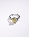 Sleek Yellow Sapphire (Pukhraj) Ring in 925 Sterling Silver - Urja