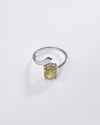 Modern Yellow Sapphire (Pukhraj) Ring in 925 Sterling Silver - Urja Tr