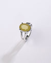 Majestic Yellow Sapphire (Pukhraj) Ring in 925 Sterling Silver - Urja