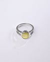 Ethereal yellow sapphire ring for men
