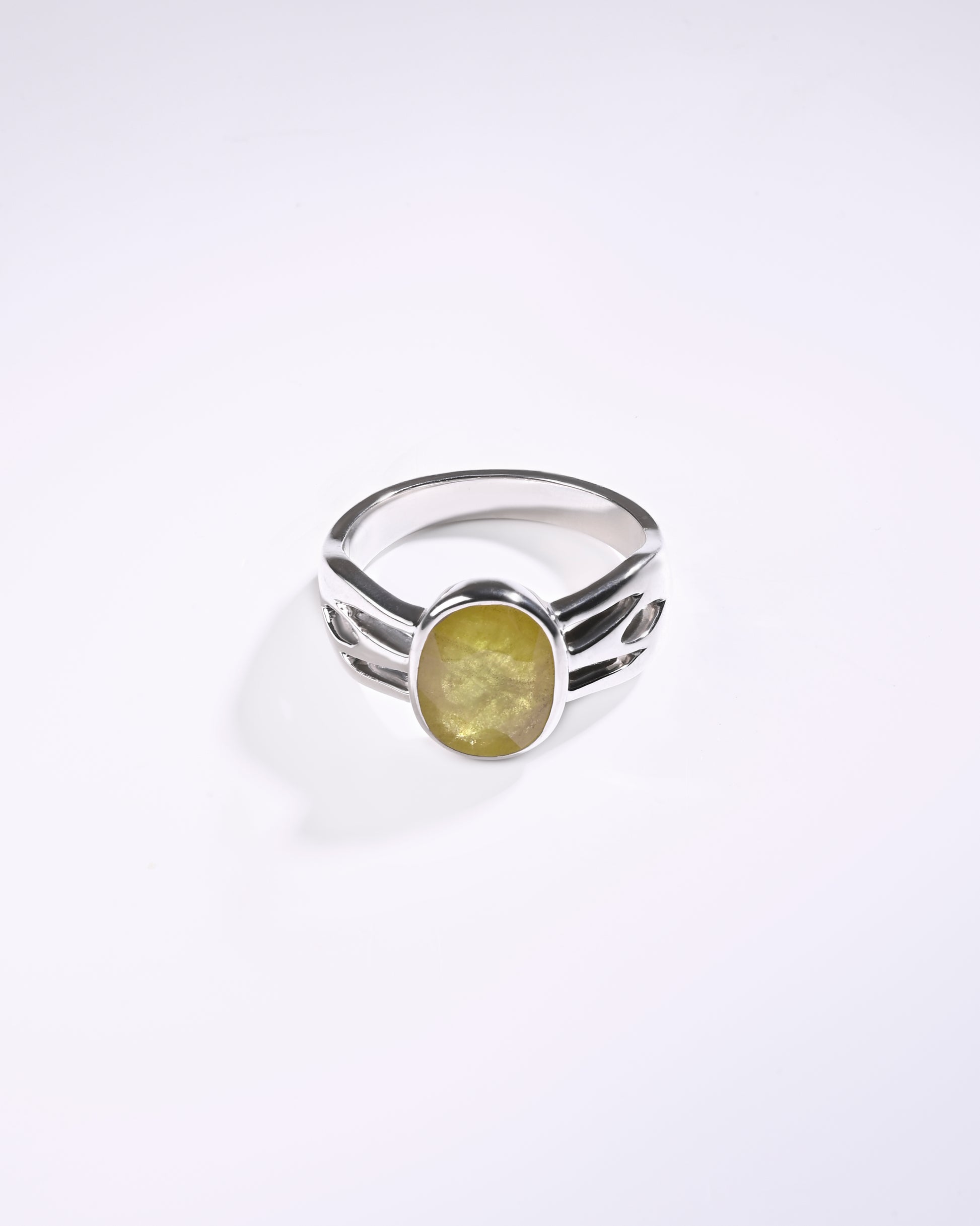 Yellow sapphire ring design for men