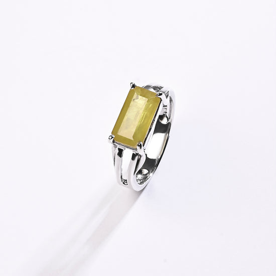 Authentic Certified Yellow Sapphire Ring from Myra Gems
