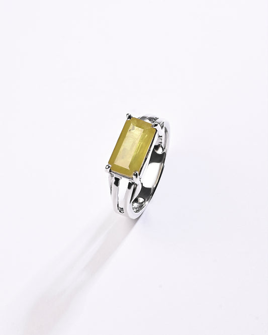 Authentic Certified Yellow Sapphire Ring from Myra Gems