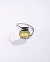 Radiant Yellow Sapphire (Pukhraj) Ring in 925 Sterling Silver - Urja