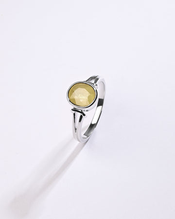 Exclusive Yellow Sapphire (Pukhraj) Ring in 925 Sterling Silver - Shakti