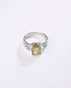 Victorian Yellow Sapphire (Pukhraj) Ring in 925 Sterling Silver - Urja