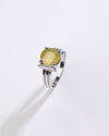 Deluxe Yellow Sapphire (Pukhraj) Ring in 925 Sterling Silver - Urja