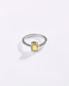 Minimalist Yellow Sapphire (Pukhraj) Ring in 925 Sterling Silver - Urja