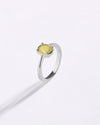 Minimalist Yellow Sapphire (Pukhraj) Ring in 925 Sterling Silver - Urja