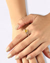 Minimalist Yellow Sapphire (Pukhraj) Ring in 925 Sterling Silver - Urja