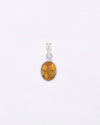 Plain Golden Topaz Pendant in 925 Silver