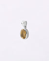 Plain Light Golden Topaz Pendant in 925 Silver