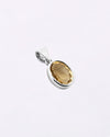 Plain Light Golden Topaz Pendant in 925 Silver