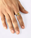 Superior Golden Topaz (Sunahara Pukhraj) Ring in 925 Sterling Silver - Urja