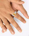 Exotic Golden Topaz (Sunahara Pukhraj) Ring in 925 Sterling Silver - Urja Sq
