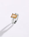 Charming Golden Topaz (Sunahara Pukhraj) Ring in 925 Sterling Silver - Urja Sq