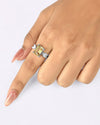 Charming Golden Topaz (Sunahara Pukhraj) Ring in 925 Sterling Silver - Urja Sq
